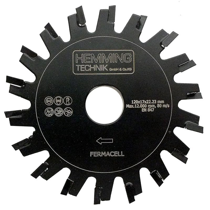 Hemming HE120-F Diamantfrässcheibe 120 × 17 mm für Fermacell und gipsgebundene Böden, Frontansicht