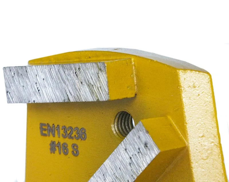 Hemming Schleifschuh HE1 M8 mit zwei weichen Diamantsegmenten 40 × 10 × 10 mm, Nahansicht