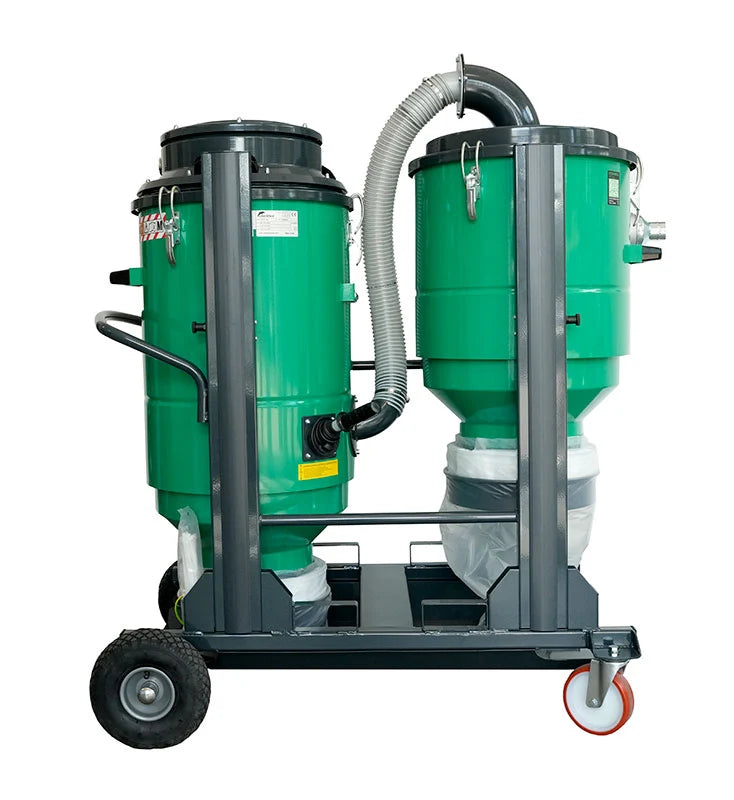 Hemming HE 3450-ZV Industriesauger 3.450 W, Staubklasse M, mit Zyklon-Vorabscheider auf Fahrgestell